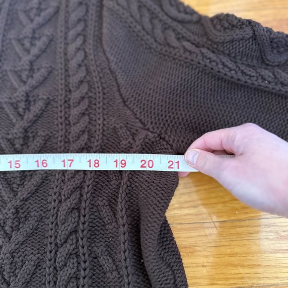 CHAPS ASPEN TERRAIN BROWN TURTLENECK SWEATER SIZE WOMEN'S XL - Picture 4 of 5